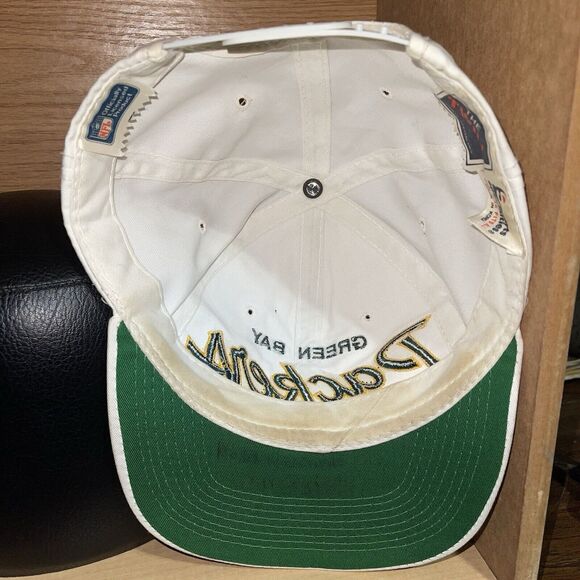 Vintage Green Bay Packers Sport Specialties Script Snapback Hat Cap White RARE - Picture 13 of 16